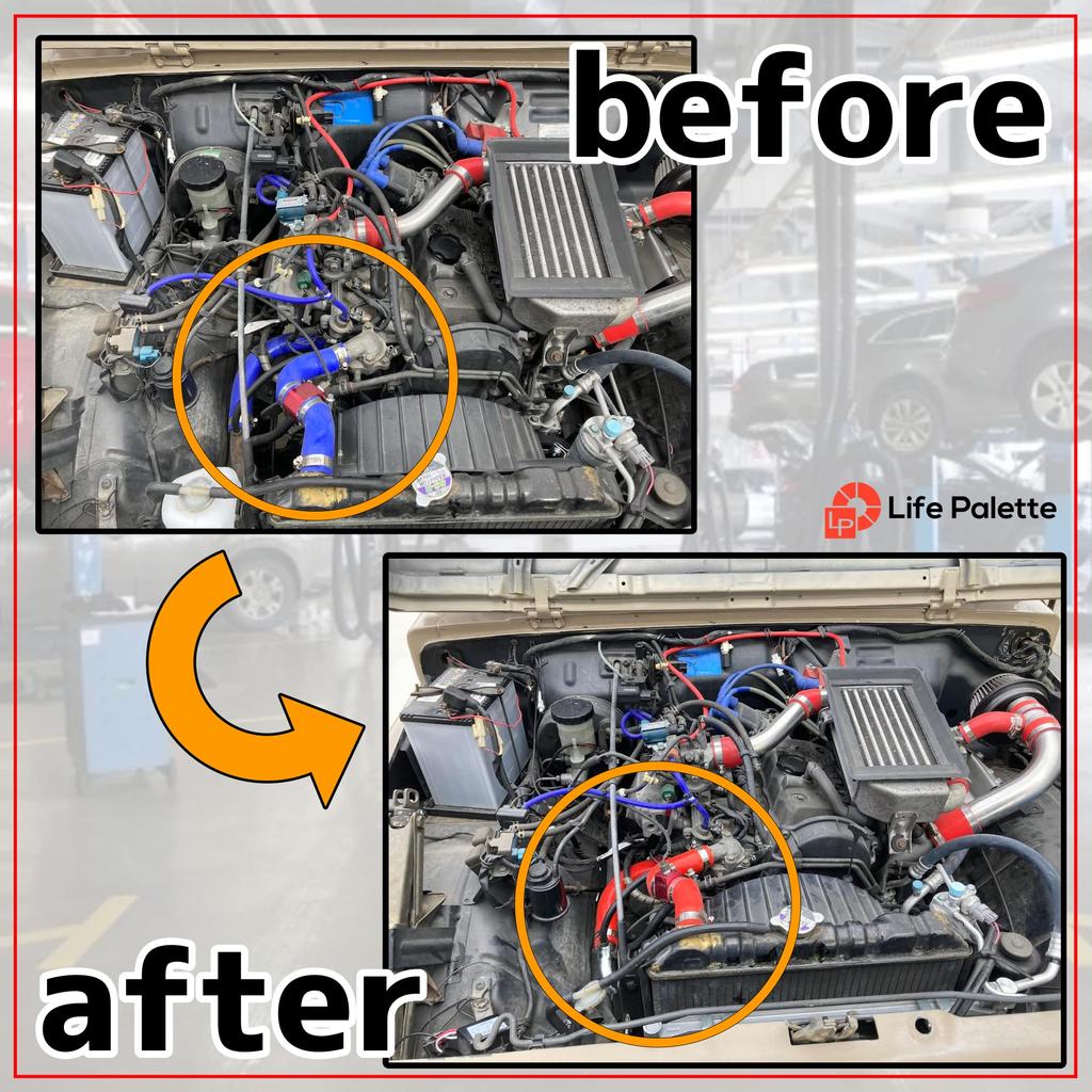 Life Palette JA11 Jimny Силиконовые патрубки радиатора Комплект турбопатрубков 5 штук (красный)