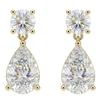 WUIHA 925 Sterling Silver 7 * 10 MM Pear Cut D Color Real GRA Moissanite Diamonds Gemstone Drop Dangle Earrings Fine Jewelry