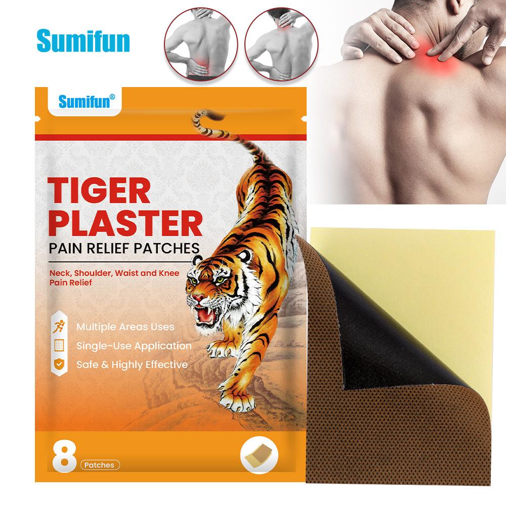 8 шт./упаковка Английский тигровый пластырь Дальний инфракрасный облегчение боли в мышцах