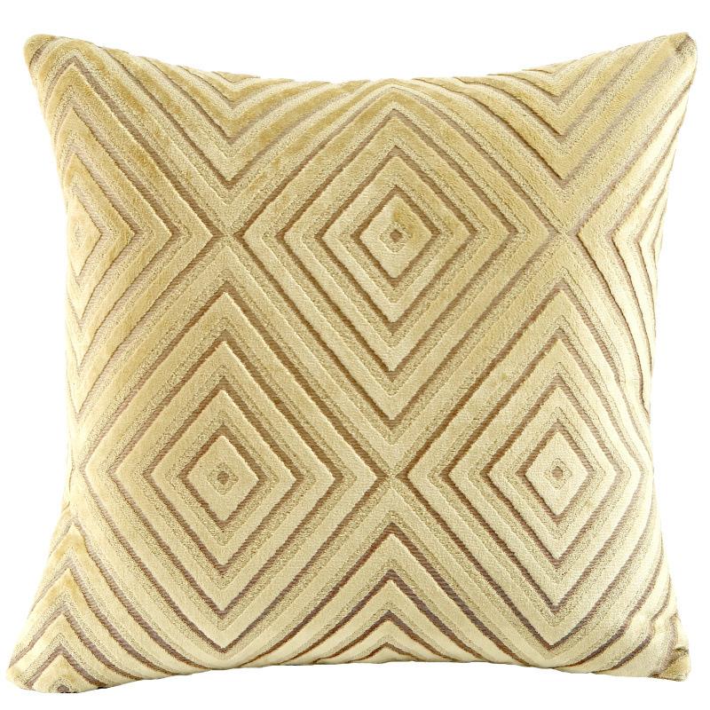 Бархат с коротким ворсом Невидимая молния Подушка Подушка для кровати Прикроватная спинка Мебель Подарок Квадратная подушка Квадратная подушка Кожаная подушка