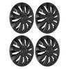 4 Pcs Wheel Hub Cap Full Protection Snap On Scratch Resistant Universal Fit for Any 15 Inches Steel 