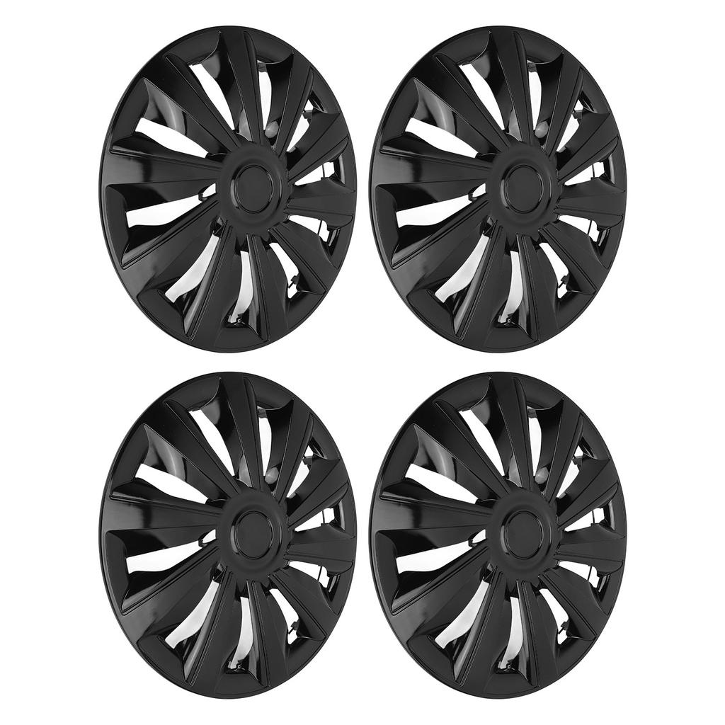 4 Pcs Wheel Hub Cap Full Protection Snap On Scratch Resistant Universal Fit for Any 15 Inches Steel 
