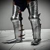 Комплект латных доспехов для ног Немецкая готика 18ga Мягкая сталь Комплект для ног Средневековый LARP Косплей Костюм на Хэллоуин Лучший подарок