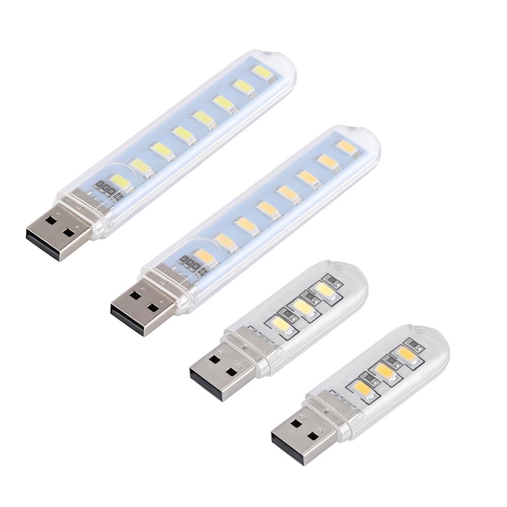3LEDs 8LEDs 5V Power Mini USB light Book Light USB LED Lights Reading Book Lamp USB Night light