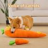 Mellow Dog Calming Carrot Toy for Pets Soft Squeaker Anxiety Relief Chew Plaything Stress Reducer Plush Animal Companion