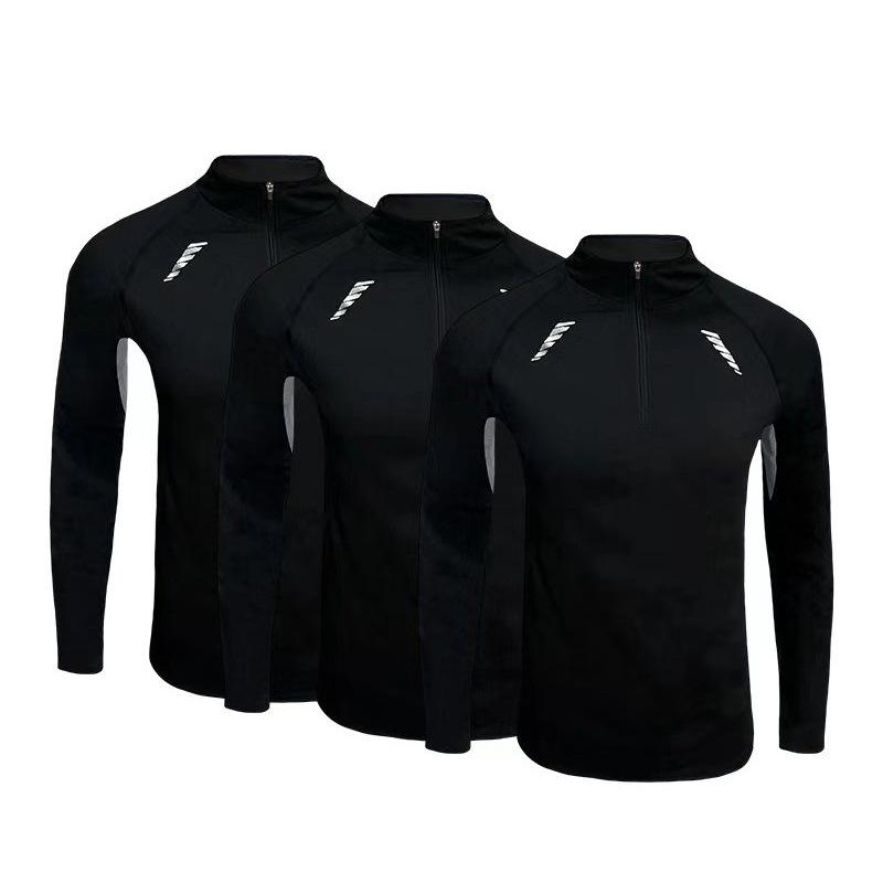 Унисекс термоспортивная кофта с полувысоким воротником, молнией, быстросохнущая, с бархатной подкладкой для осени и зимы.