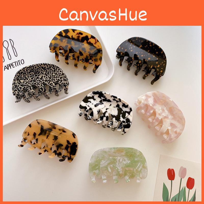 Большая овальная заколка-краб для волос с коровьим принтом 8 см для женщин, стильный ретро-дизайн