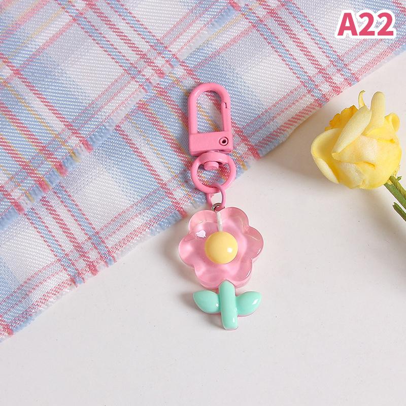 Корейский стиль конфетный цвет тюльпан цветок кулон брелок сумка украшения наушники чехол украшения автомобиль ключи аксессуары