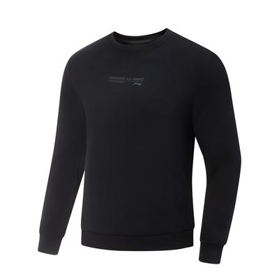 Серия фитнеса Li Ning Буквенный круглый вырез Дышащий Универсальный Повседневный Свитшот Мужской свитшот AWDV615-1