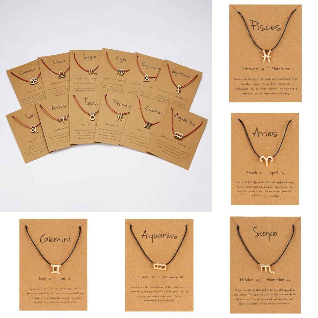 Элегантный браслет из черного и красного плетеного шнура с символами 12 знаков зодиака для Льва и Девы