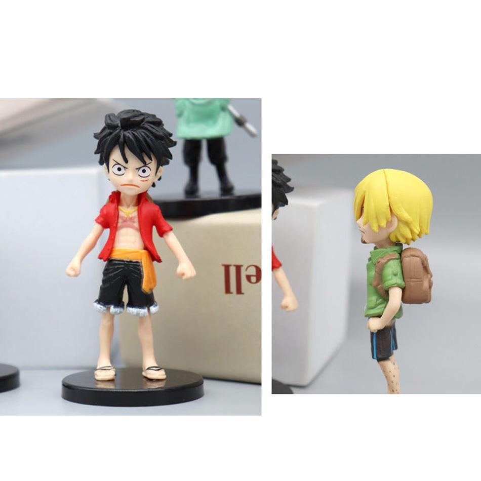 6 шт./компл. аниме One Piece фигурка ПВХ Луффи новая коллекционная модель украшения куклы детские игрушки для рождественского подарка