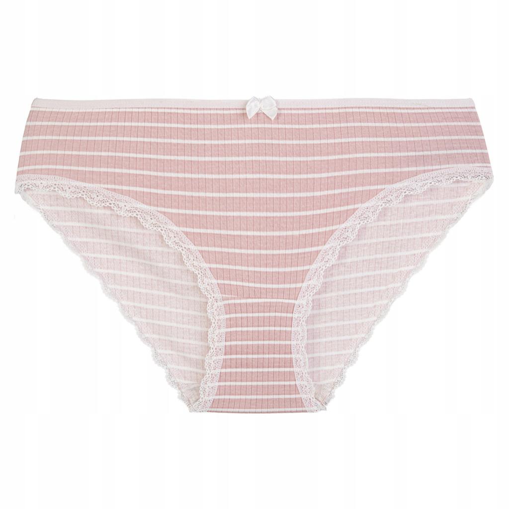 3X Women' Cotton Bikini Briefs Striped Multicolor Comfortable Moraj Mix Color