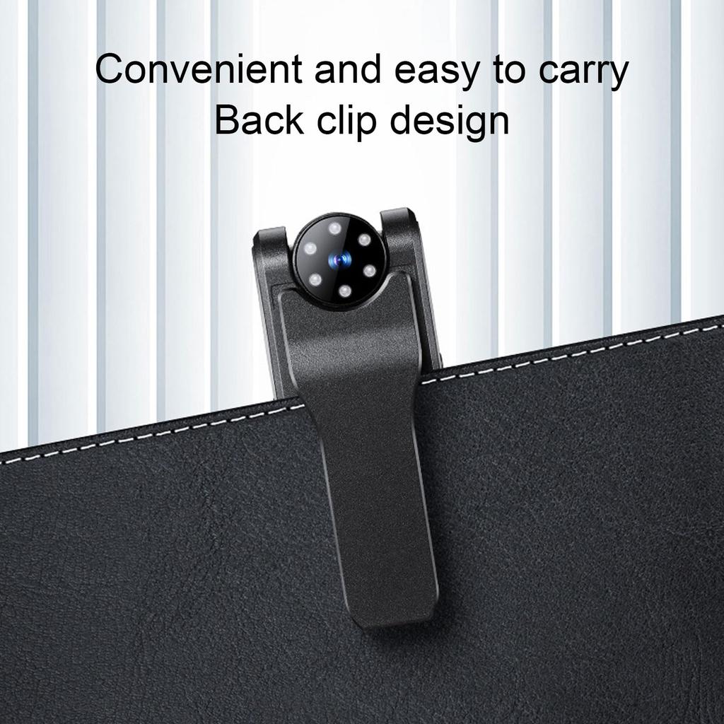 4K Mini Body WiFi Pocket Worn Wearable Small Video Recorder with Rotatable Lens and Night Vision Sports Camera Police Body Cam for Law Enforcement