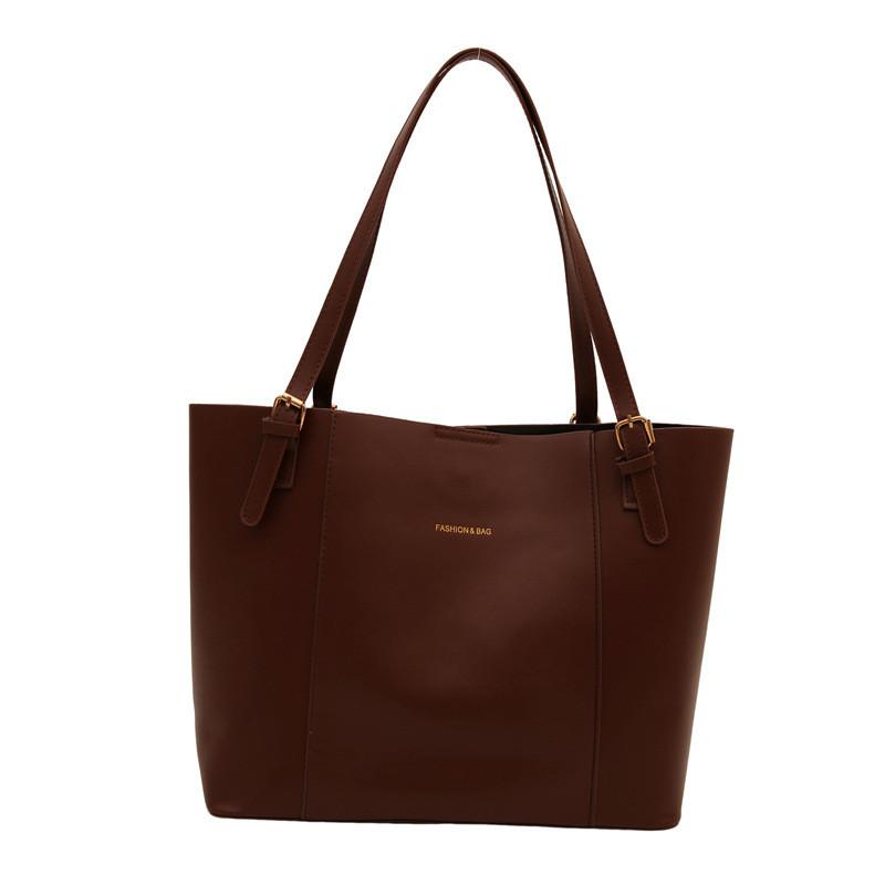 Stylish Retro Minimalist Pu Tote Bag For Women With Spacious Design For Everyday Use