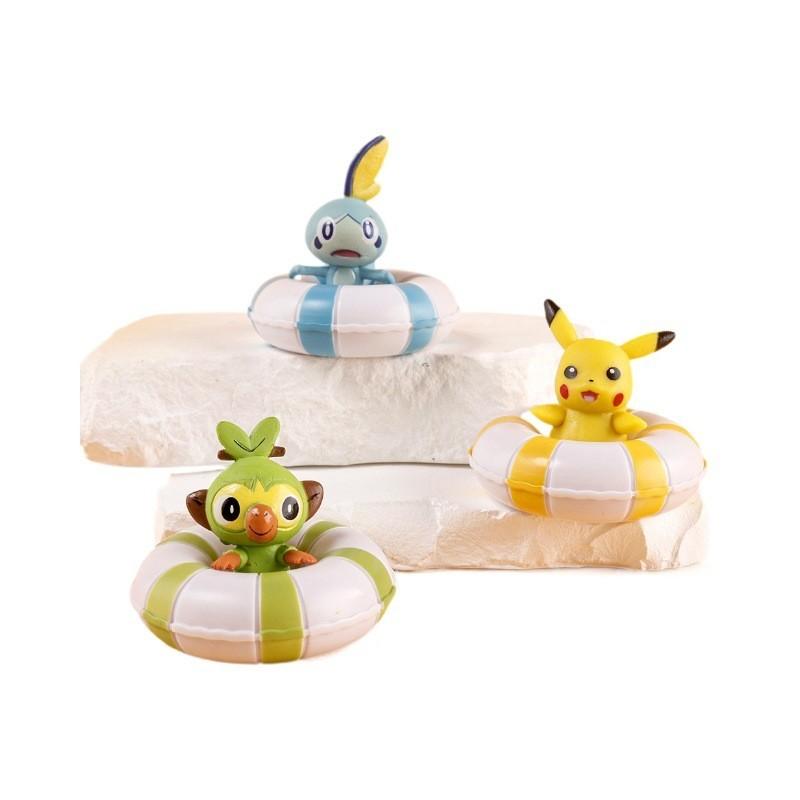 Adorable Pokemon 5pcs Figure Set Featuring Colorful Swimming Ring Designs For Collectors