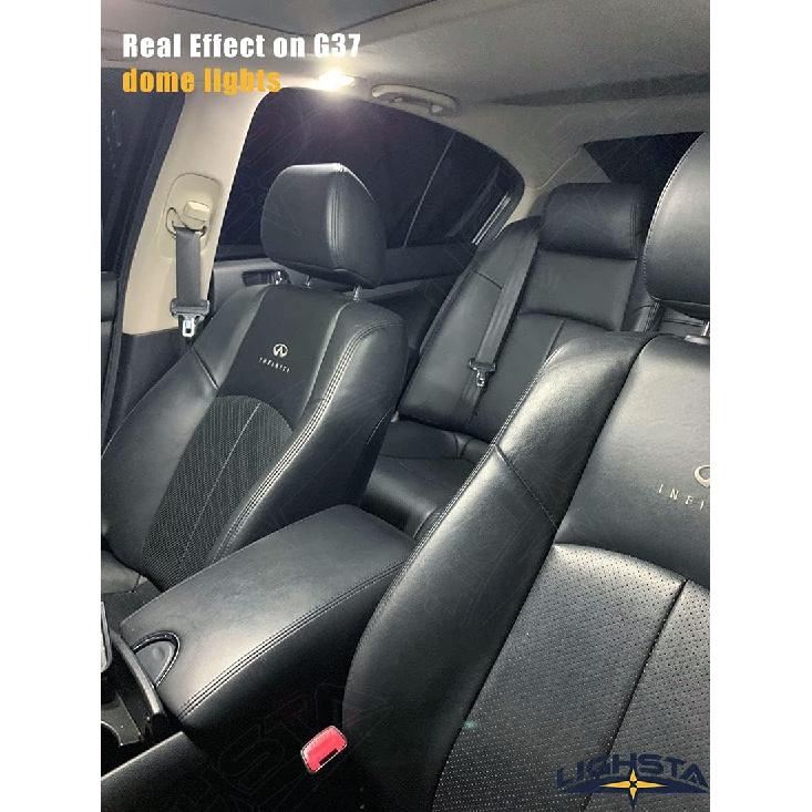 12PCS Super Bright White LED Interior Light Kit Package for Infiniti G35 G37 Sedan 2007 2008 2009 2010 2011 2012 2013 2014 + License Plate Lights and