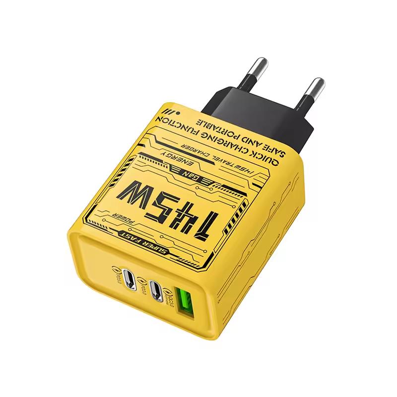 145 Вт быстрая зарядка телефонов зарядное устройство PD USB зарядное устройство адаптер 3 порта EU/US/UK вилка настенный адаптер для iPhone Xiaomi Samsung