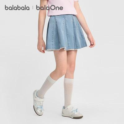 Милая джинсовая юбка А-силуэта для девочек Balabala