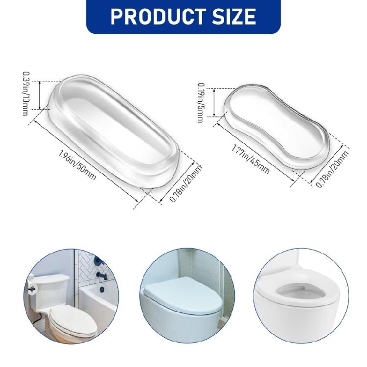 Сиденье для унитаза с шумопоглощающей подушкой, нескользящая резиновая подушка, основа с постоянным клеевым слоем, универсальное улучшение дома