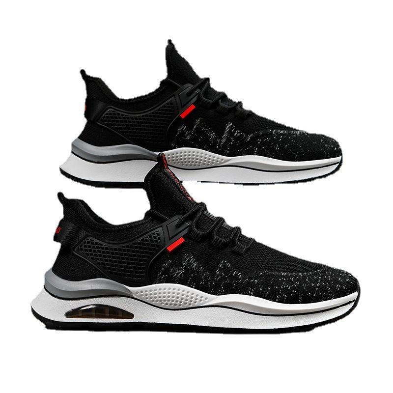 Летающие тканые мужские спортивные туфли новые дышащие повседневные туфли кроссовки с низким верхом мужские туфли