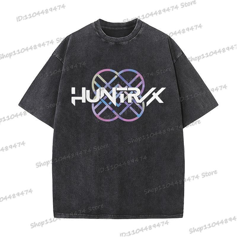 Новый фильм K-Pop Охотники на демонов Тигр Футболка Летняя Хлопковая Футболка с Коротким Рукавом для Женщин Мужчин Повседневная Постиранная Винтажная Футболка Топы