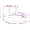 Box Spring Bed with Mattress Cream 190 x 140 cm Fabric