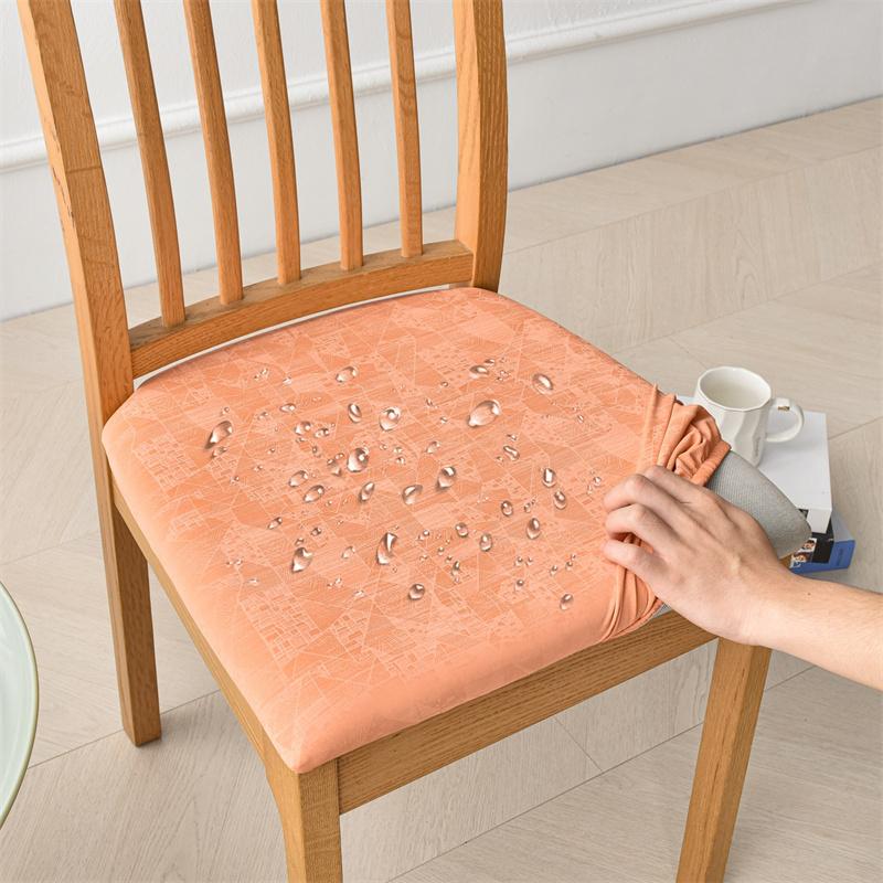 1/2/4/6 шт. Водонепроницаемый чехол на сиденье стула из полиуретана, чехол на стул для кухни, столовой, эластичный, тянущийся, чехол-подушка на сиденье стула для отеля