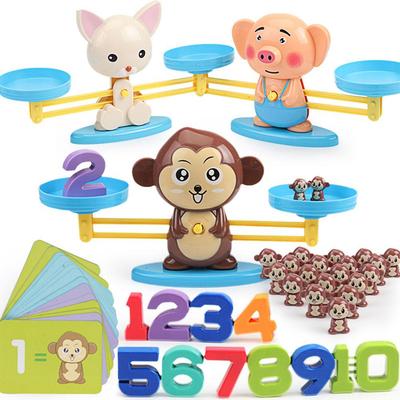 Обучающие игрушки для детей 0-3 лет, головоломки с животными, раннее образование, математический баланс, математические игрушки для игр для детей