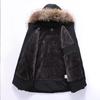 Men 's Cotton Winter Fur Collar Plus Velvet Cotton Jacket Handsome Cotton Quilt Hooded Loose