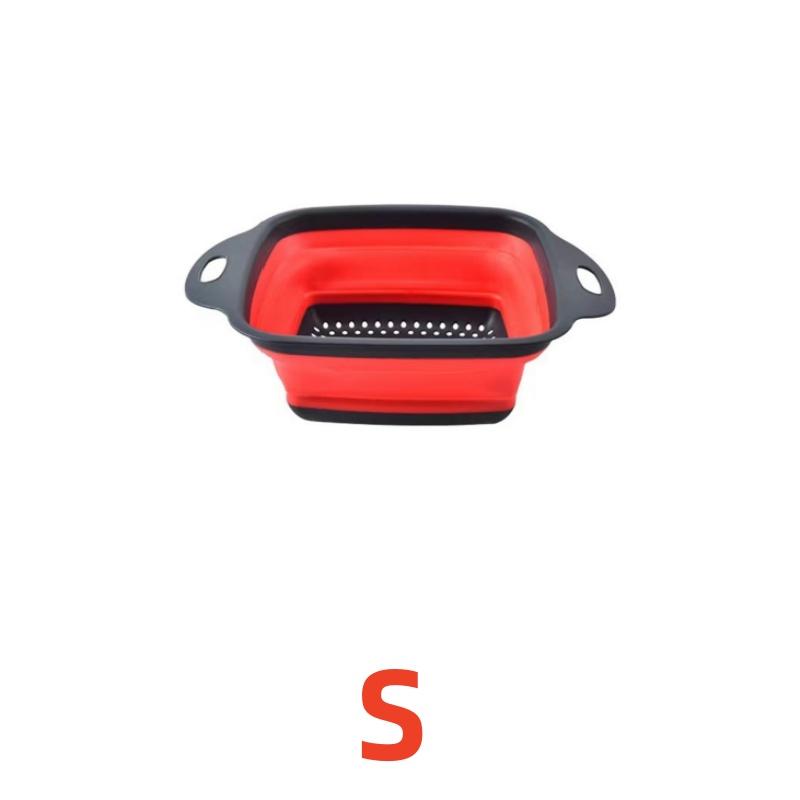 Silicone Folding Drainer Basket Fruit Vegetable Foldable Colander Kitchen Strainer For Food Pasta Kitchenware Drain Device