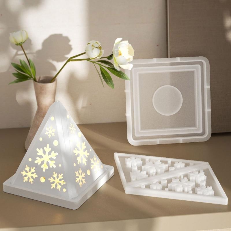 Innovative Silicone Mold For Crafting Unique Pyramid Candle Holders Unique Candle And Holiday Decorations Mould