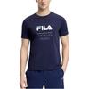 Fila Базовая простая спортивная фитнес-футболка с круглым вырезом и коротким рукавом, мужская, топы, темно-синяя A11M331104FNV