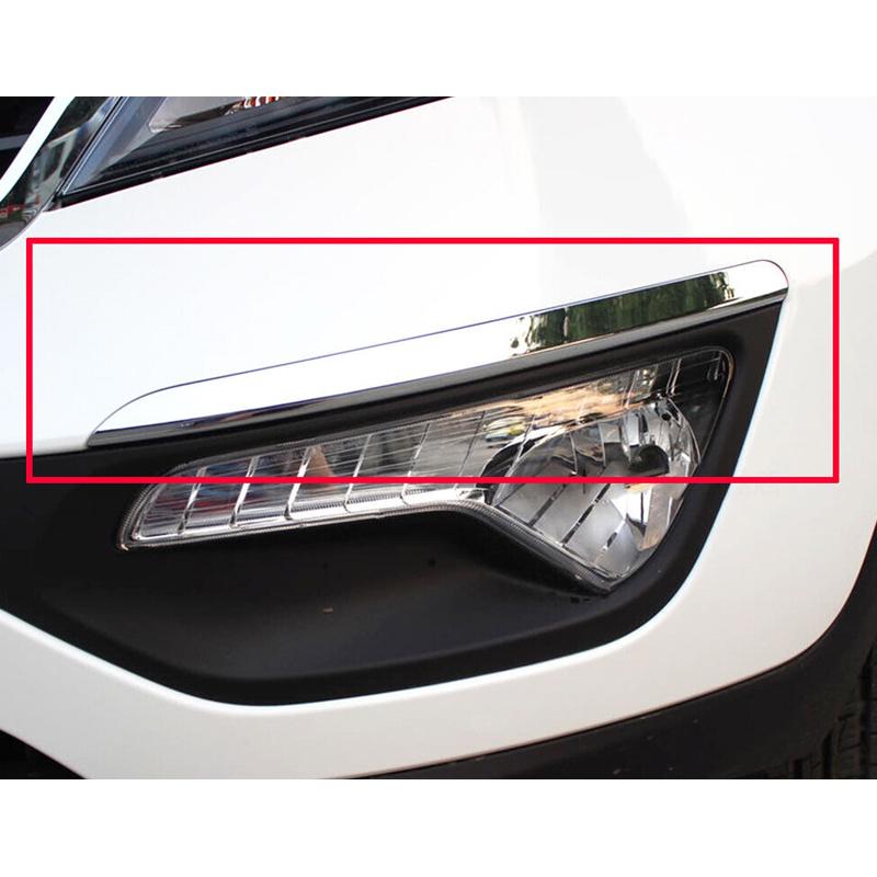 Car Front Left Fog Light Frame Bright Strip Trim Fit for Kia Sportage 2009 2010 2011 2012 2013 Chrome ABS
