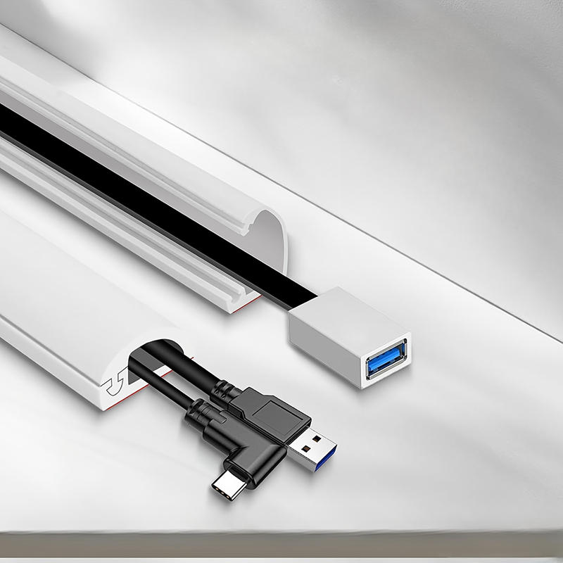 2/3 метра Кабель-канал для организации проводов Невидимая декоративная крышка для проводов Защита от наступания Самоклеящийся мягкий кабельный канал с крышкой