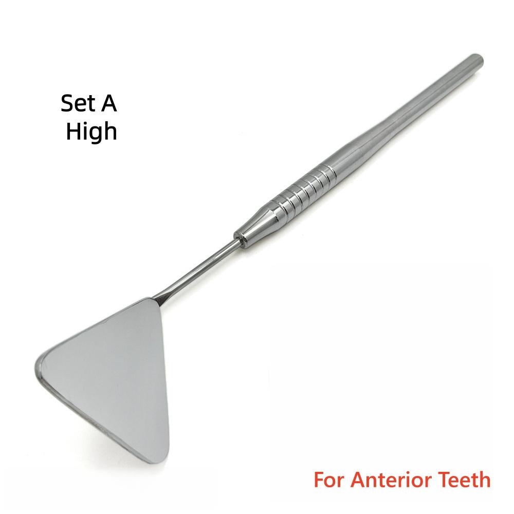 Зеркало для дентальной фотографии из нержавеющей стали, двустороннее, для передних и задних зубов, одонтология, ортодонтия, уход за полостью рта, автоклавируемое.