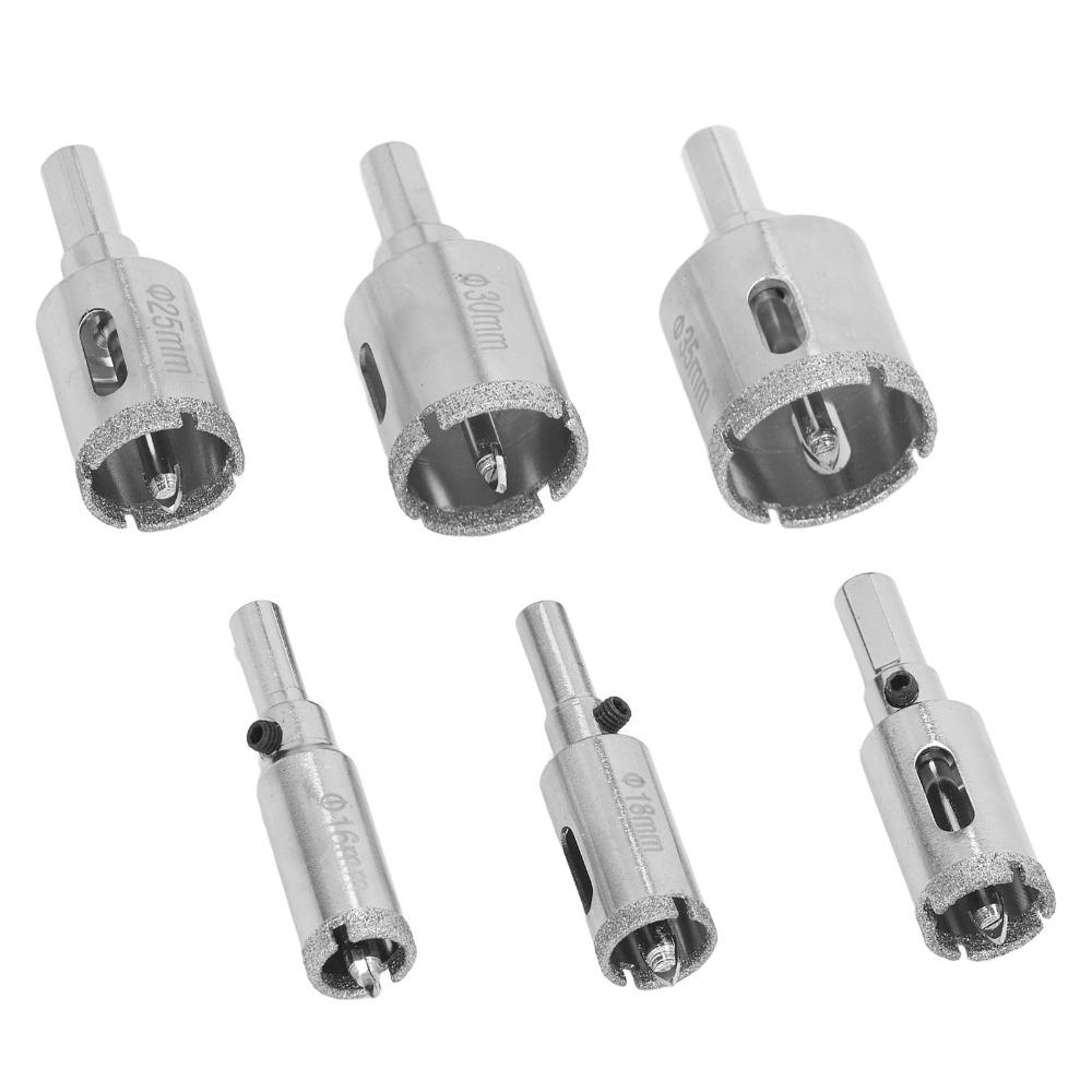 6pcs Portable Carrying Case Diamond Hole Saw Kit Diamond Hole Saw Set Drilling Marble