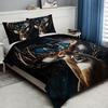 3pcs Duvet Cover Set Fashion Vintage Elk Print Bedding Set, Soft Comfortable Duvet Cover, For Bedroom, Guest Room