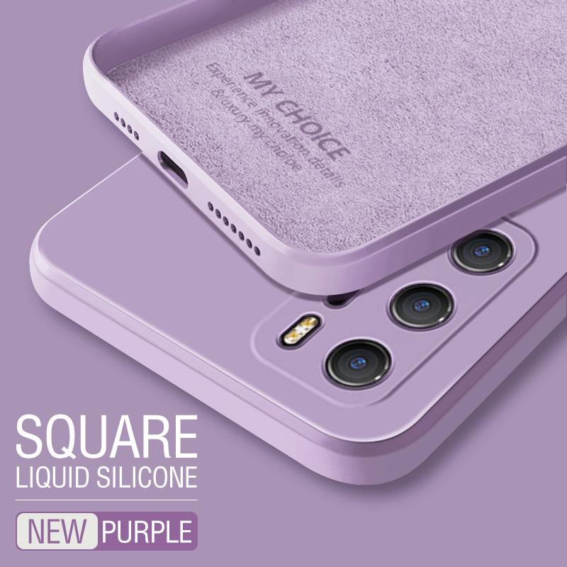 Luxury Liquid Silicone Soft Cover for Huawei P40 LITE P30 PRO P20 MATE 20 LITE 30 NOVA 3 3I 5T 9 SE 8 8I Y70 PLUS Y90 Square Full Protection Cover
