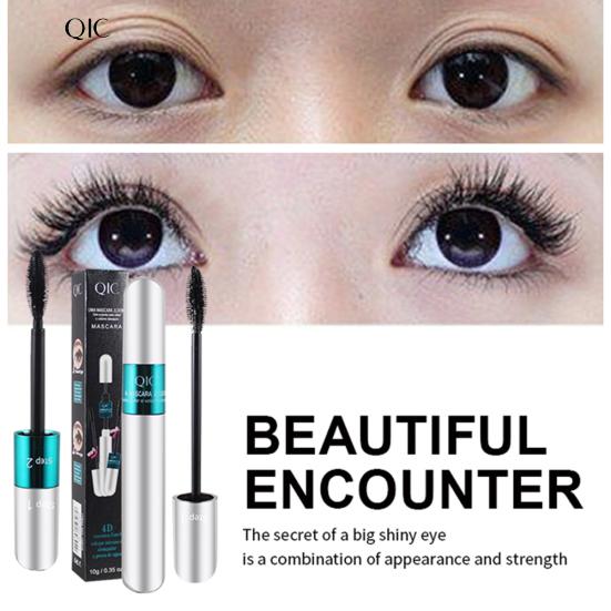 QIC Non Smudge 9g Двойная головка щетки Утолщающая подкручивающая тушь для ресниц Косметика для глаз