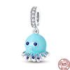 Copper Blue Zircon Beads Ocean Crab Starfish Ship Series Summer Suitable For 3Mm Original Bracelet Diy