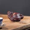 Handmade Yixing Zisha Dragon Turtle Tea Pet Sculpture for Tea Ceremony
