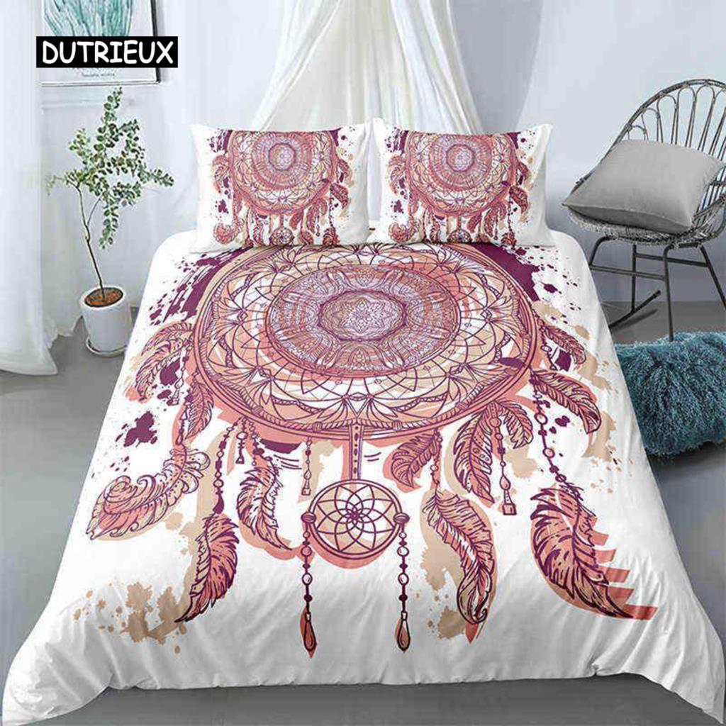 Набор пододеяльников «Ловец снов», комплект королевского размера, комплект постельного белья «Ловец снов» в стиле бохо, пододеяльник из микрофибры в богемном стиле для девочек и женщин
