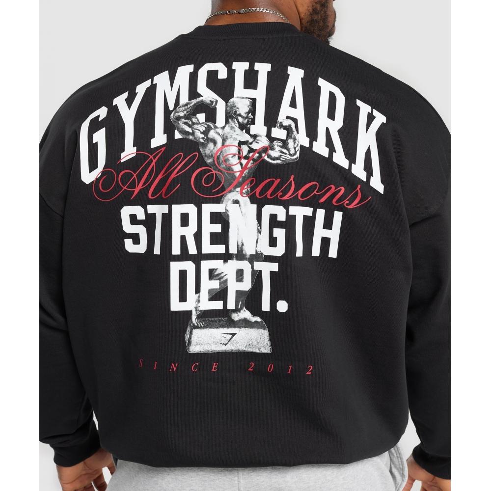 Gymshark Trophy Graphic Crew Black A7a1m Bb2j