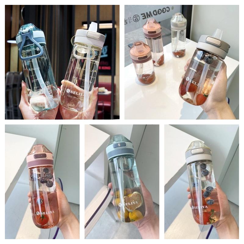 Красочный и прочный стакан из ПК-материала с ремешком и соломинкой, идеально подходит для взрослых и беременных женщин, 500 мл 650 мл