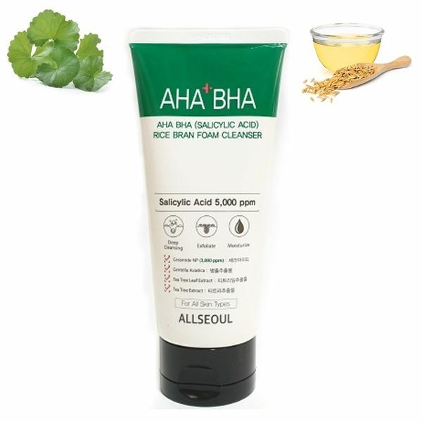 Пенка для умывания Cica AHA BHA с отшелушивающим маслом для лица из рисовых отрубей (WAEADC3)