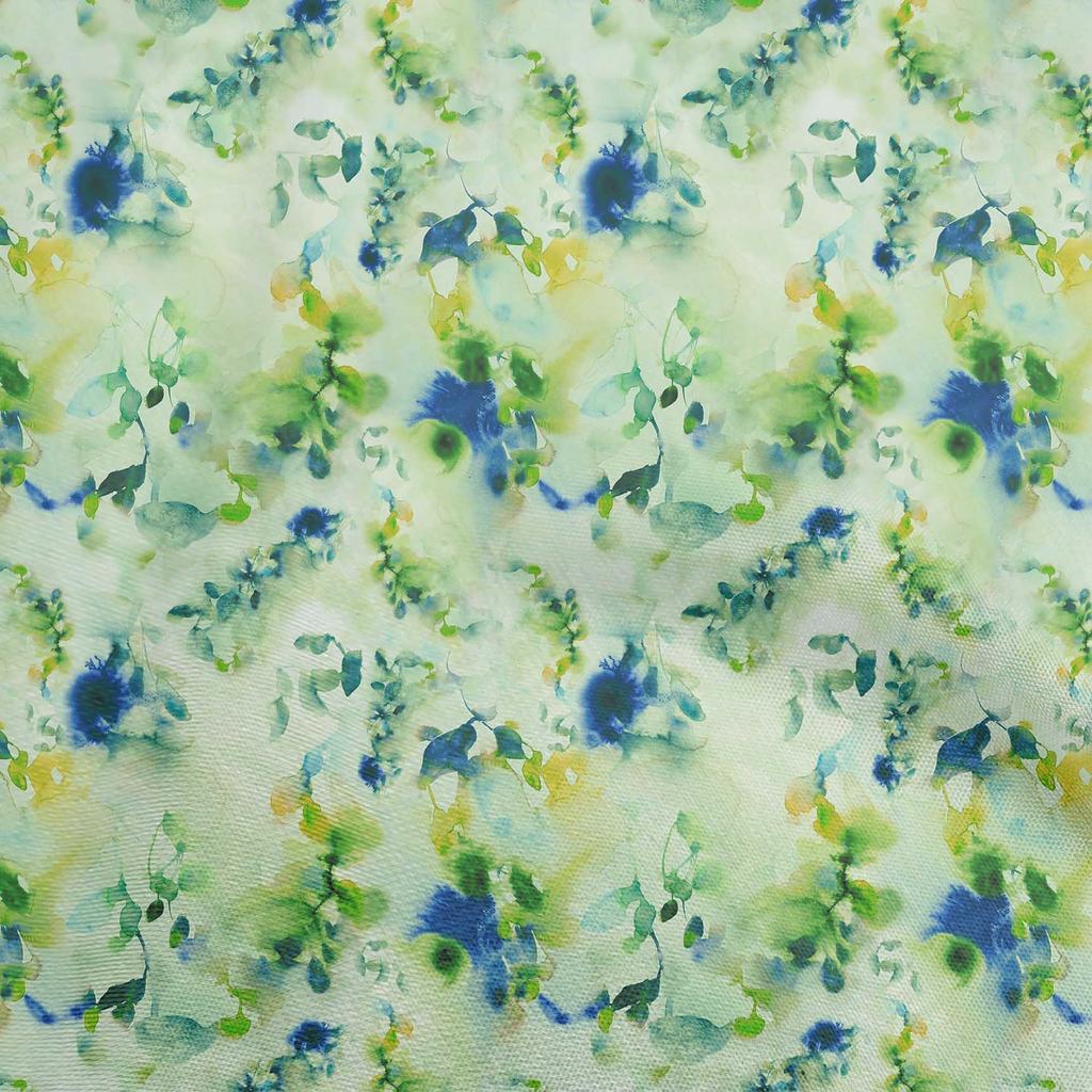 oneOone Cotton Flex Multicolor Fabric Abstract Watercolor Floral Fabric For Sewing Printed Craft Fabric By The Yard 40 Inch