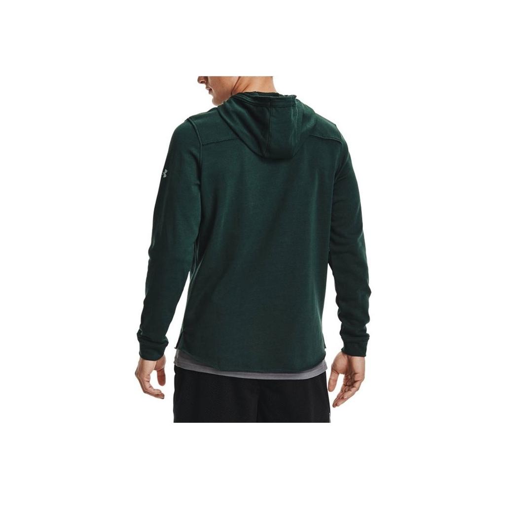 Under Armour Project Rock Johnson Logo Print Training Hoodie Men Hoodies Green 1361747-384