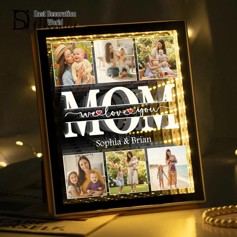 Mother's Day 3D Photo Tunnel Infinity Mirror Light Puzzle
