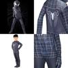Exquisite Black Spiderman Cosplay Suit For Kids And Adults Featuring High Elasticity