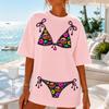 Girls Trip Halloween Shirt, Pumpkin Bikini Beach Graphic Tee, Tropical Summer ween Vacation T-Shirt, Spooky Season Group Top